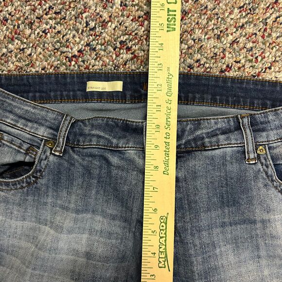 Kut From The Kloth Blue Medium Wash Mid-Rise Straight Leg Cropped Jeans Size 16W - Picture 10 of 13